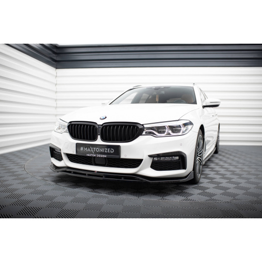 Maxton Design spoiler pod přední nárazník ver.3 pro BMW řada 5 G30, G31, černý lesklý plast ABS, M-pack