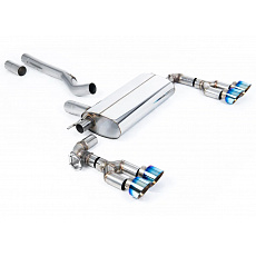 Milltek Sport výfukový systém OPF/GPF Back Maxton x Milltek pro BMW řada 1 M135i xDrive 5-dvéř. (F40 s OPF/GPF) 2019-2024, Quad GT-100 titanově modré koncovky