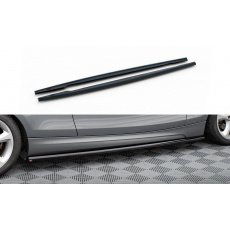 Maxton Design difuzory pod boční prahy pro BMW řada 1 E82 Facelift, černý lesklý plast ABS, M-pack