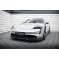 Maxton Design spoiler pod přední nárazník pro Porsche Taycan Mk1, černý lesklý plast ABS