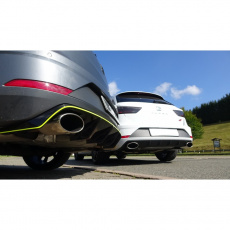 Fox Sportauspuff koncový díl výfuku s koncovkou 160x90 Typ 38 na obou stranách pro Seat Leon 5F ST s motorem 2.0