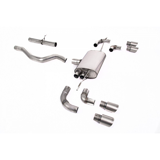 Milltek Sport výfukový systém OPF/GPF Back bez rezonátoru (hlasitější) pro Land rover Defender 90 2.0 I4 P300/P400e (s OPF/GPF a bez OPF/GPF) 2020-2024, GT-90 titanové koncovky