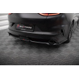Maxton Design středový spoiler pod zadní nárazník s žebrováním pro Kia Proceed Mk1 Facelift GT, černý lesklý plast ABS