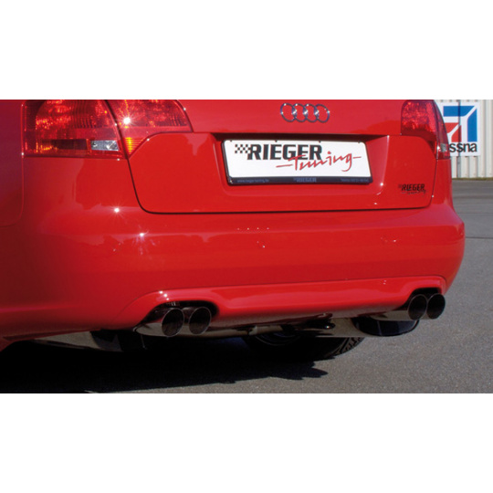 Rieger vložka zadního nárazníku pro Audi A4 8E avant, sedan po faceliftu, plast ABS bez povrchové úpravy