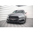 Maxton Design "Street Pro" spoiler pod přední nárazník s křidélky ver.1 pro Audi S3 8V FL, plast ABS bez povrchové úpravy, Sportback