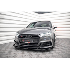 Maxton Design "Street Pro" spoiler pod přední nárazník s křidélky ver.1 pro Audi S3 8V FL, plast ABS bez povrchové úpravy, Sportback Maxton Design "Street Pro" spoiler pod přední nárazník s křidélky ver.1 pro Audi S3 8V FL, plast ABS bez povrchové úpravy, Sportback
