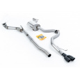 Milltek Sport výfukový systém Turbo-back bez Hi-Flow sportovního katalyzátoru pro Volkswagen Jetta Mk6 GLI 2.0 TSI 2011-2014, typ koncovek: GT-80 černá