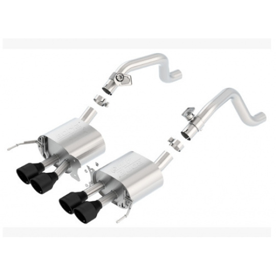 Borla koncový díl "ATAK" pro Chevrolet Corvette C7 6,2l V8 RWD 2-dvéř. s AFM, bez NPP, r.v. od 14-18, typ koncovek: černé