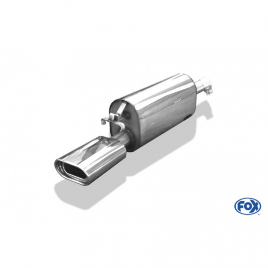 Fox Sportauspuff koncový tlumič výfuku s koncovkou 135x80 Typ 53 pro Opel Calibra 1989-1997 s motorem 2.0, 2.0 16V