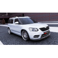 Maxton Design spoiler pod přední nárazník pro Škoda Yeti, černý lesklý plast ABS, facelift, r.v. 2013-