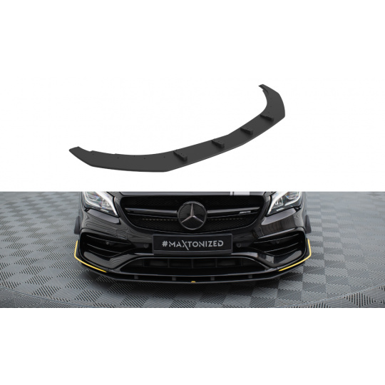 Maxton Design "Street Pro" spoiler pod přední nárazník pro Mercedes CLA C 117 Facelift 45 Aero, plast ABS bez povrchové úpravy