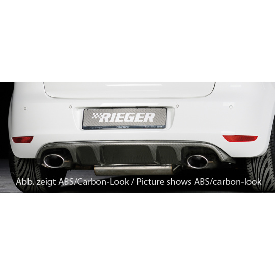 Rieger vložka zadního nárazníku s dvojitými žebry pro Volkswagen Golf 6 GTD, GTI 3-dvéř., 5-dvéř., kabriolet, plast ABS bez povrchové úpravy