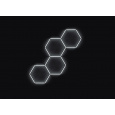 Kompletní LED hexagonové svítidlo bílé 4500 K, rozměr: 4 elementy 166 x 288 cm