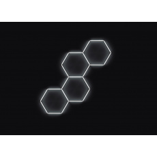 Kompletní LED hexagonové svítidlo bílé 4500 K, rozměr: 4 elementy 166 x 288 cm Kompletní LED hexagonové svítidlo bílé 4500 K, rozměr: 4 elementy 166 x 288 cm
