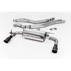 Milltek Sport výfukový systém cat-back bez rezonátoru Race pro BMW řada 2 M240i Coupe (F22 Facelift bez OPF, mimo xDrive) 2015-2018, GT-90 černé koncovky