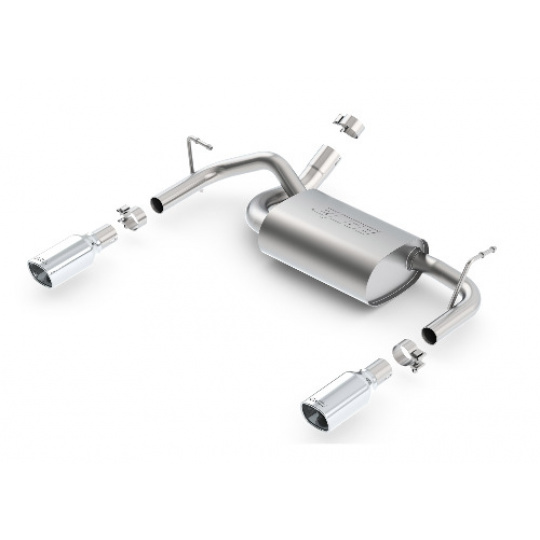 Borla koncový díl "Touring" s dvojitou koncovkou, typ 41 pro Jeep Wrangler JKU 3,6l 4WD 2/4-dvéř. r.v. od 12-18, typ koncovek: chromové