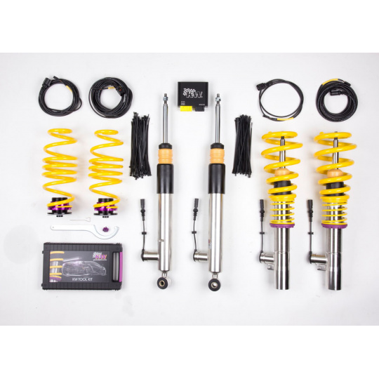 Výškově stavitelný podvozek KW DDC - ECU s elektronicky nastavitelnou tuhostí pro Volkswagen Passat 3c2 max zatížení PN do 1105 kg