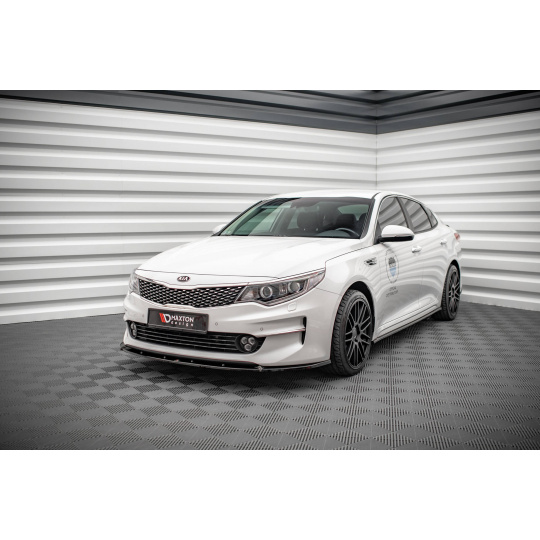 Maxton Design spoiler pod přední nárazník pro Kia Optima MK4, černý lesklý plast ABS