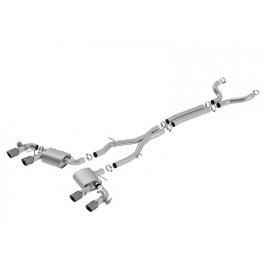 Borla Cat-Back výfukový systém "S-Type" pro Chevrolet Camaro ZL1 6,2l V8 RWD 2-dvéř. s NPP, r.v. od 17-20, typ koncovek: karbonové