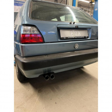 Fox Sportauspuff koncový tlumič výfuku s koncovkou 2x55 Typ 10 pro Volkswagen Golf II s motorem 1.0, 1.3, 1.6, 1.8
