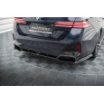 Maxton Design středový spoiler pod zadní nárazník s žebrováním v.1 pro BMW řada 5 G60 M-Pack, černý lesklý plast ABS