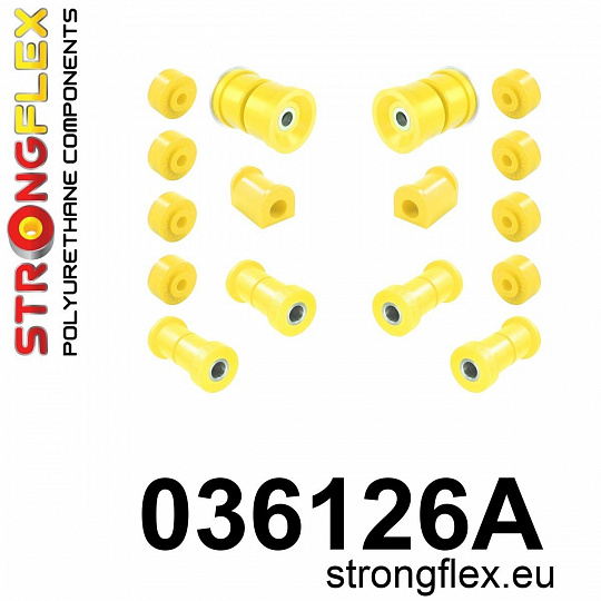 036126A: Strongflex Sada silentbloků zadního zavěšení varianta SPORT 036126A: Strongflex Sada silentbloků zadního zavěšení varianta SPORT
