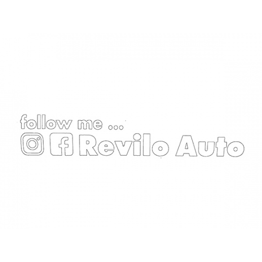 Revilo samolepka Follow IG, bílá, 35 cm
