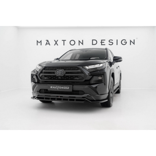 Maxton Design spoiler pod přední nárazník pro Toyota RAV4 Mk5, černý lesklý plast ABS, Adventure