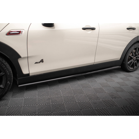 Maxton Design difuzory pod boční prahy pro Mini Clubman F54 Facelift John Cooper Works, černý lesklý plast ABS
