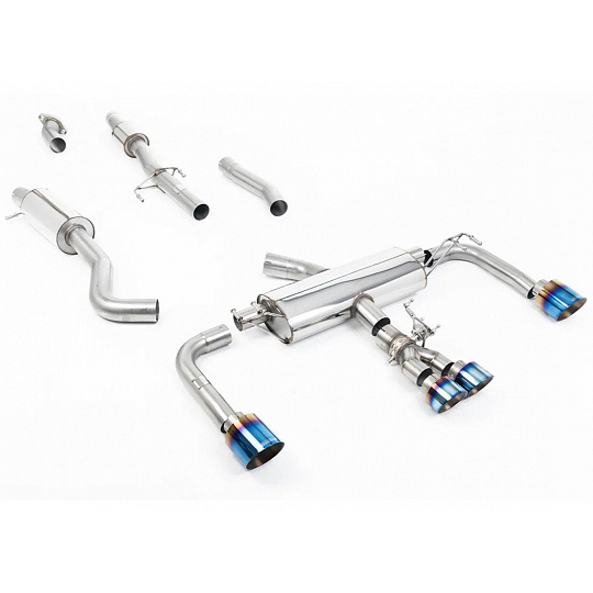 Milltek Sport výfukový systém primary cat-back 76.2mm / 3" s rezonátorem pro Toyota Corolla GR Corolla 1.6 Turbo 2023-2024, Burnt/Blue Titanium GT Tips Milltek Sport výfukový systém primary cat-back 76.2mm / 3" s rezonátorem pro Toyota Corolla GR Corolla 1.6 Turbo 2023-2024, Burnt/Blue Titanium GT Tips