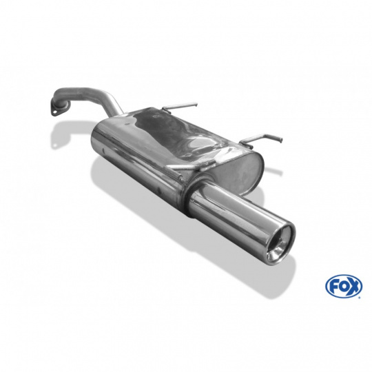 Fox Sportauspuff koncový tlumič výfuku s koncovkou 1x90 Typ 13 pro Nissan Primera P10 s motorem 1.6, 2.0