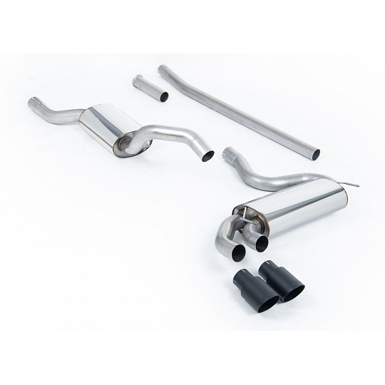 Milltek Sport Downpipe-back s rezonátorem (tišší) pro Audi Coupe UR quattro 10v Turbo 1981-1989, typ koncovek: GT černé
