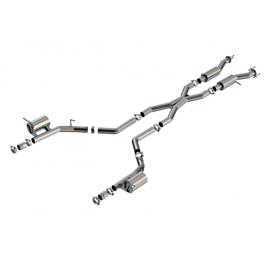 Borla Cat-Back výfukový systém "S-Type" pro Dodge Durango SRT Hellcat 6,2l s aut. převodovkou, 4-dvéř., r.v. 2021, bez koncovek