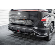 Maxton Design středový spoiler pod zadní nárazník s žebrováním pro Hyundai Kona Mk2 /N-Line, černý lesklý plast ABS