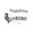 Milltek Sport downpipe a Hi-Flow sportovní katalyzátor No CEL (Check Engine Light) pro Volkswagen Golf Mk8 GTi (245ps bez GPF / NA modely) 2021-2024, pouze pro Milltek cat back systém