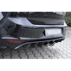 Rieger vložka zadního nárazníku pro R-Line zadní nárazník pro Volkswagen Golf 7 3-dvéř., 5-dvéř. před faceliftem, plast ABS lakovaný do černé lesklé barvy