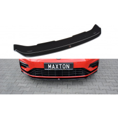 Maxton Design spoiler pod přední nárazník ver.5 pro Volkswagen Golf R Mk7 Facelift, černý lesklý plast ABS