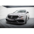 Maxton Design spoiler pod přední nárazník pro Mercedes třída C W205 Facelift/63 AMG/Sedan/Estate, černý lesklý plast ABS