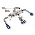 Milltek Sport výfukový systém secondary cat-back 76.2mm / 3" bez rezonátoru (hlasitější) pro Toyota Corolla GR Corolla 1.6 Turbo 2023-2024, typ koncovek: GT titanové modré