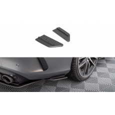 Maxton Design "Street Pro" boční difuzory pod zadní nárazník pro Mercedes třída C W205 Facelift/43 AMG/Coupe, plast ABS bez povrchové úpravy, s červenou linkou