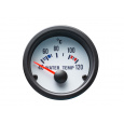 Autogauge palubní přístroj - teplota vody s bílým podkladem