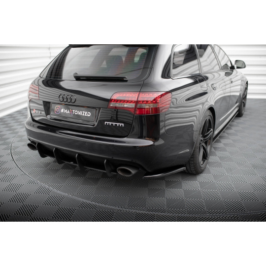 Maxton Design boční difuzory pod zadní nárazník pro Audi RS6 C6, černý lesklý plast ABS, Avant, r.v. 2007-2010