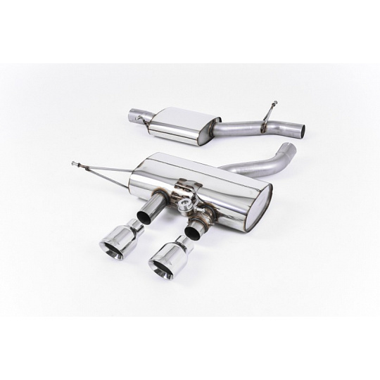 Milltek Sport homologovaný výfuk cat-back s rezonátorem (tišší) pro Volkswagen Golf Mk6 R 2.0 TFSI 270PS 2009-2013, typ koncovek: GT-100 leštěné