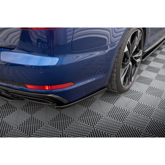 Maxton Design boční difuzory pod zadní nárazník pro Audi A4 B9 Competition, černý lesklý plast ABS