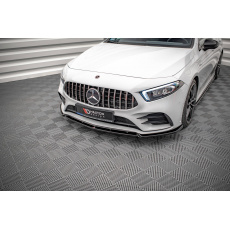 Maxton Design spoiler pod přední nárazník ver.4 pro Mercedes třída A W177 A35 AMG, černý lesklý plast ABS