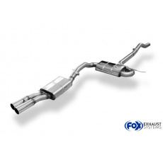 Fox Sportauspuff poloviční výfukový systém od katalyzátoru s koncovkou 2×80 typ 10 dvojitá pro Audi A4 B5 s motorem 1.8 T l