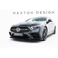 Maxton Design spoiler pod přední nárazník ver.2 pro Mercedes CLS C 257/53AMG, černý lesklý plast ABS