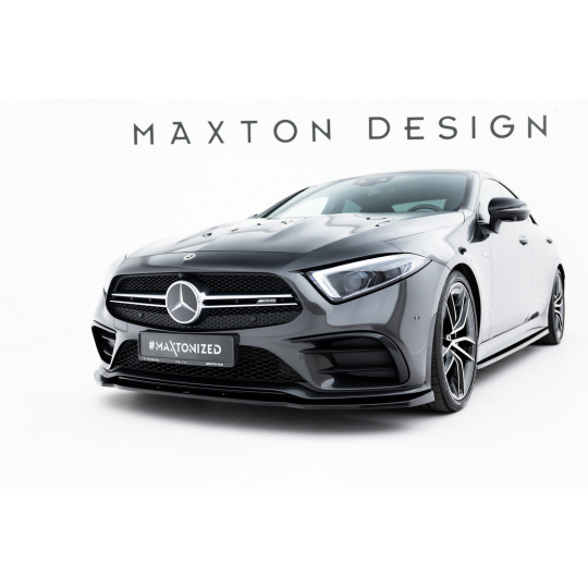 Maxton Design spoiler pod přední nárazník ver.2 pro Mercedes CLS C 257/53AMG, černý lesklý plast ABS