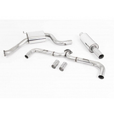 Milltek Sport homologovaný výfuk cat-back s rezonátorem pro Volkswagen Golf MK7.5 GTi (bez Performance Pack, bez GPF) 2017-2018, typ koncovek: GT-100 titanové modré