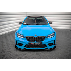 Maxton Design "Street Pro" spoiler pod přední nárazník s křidélky ver.1 pro BMW M2 F87, plast ABS bez povrchové úpravy, s červenou linkou Maxton Design "Street Pro" spoiler pod přední nárazník s křidélky ver.1 pro BMW M2 F87, plast ABS bez povrchové úpravy, s červenou linkou